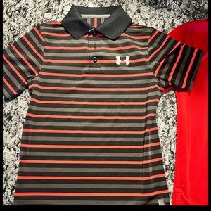 under armour heat gear dress shirt. Boys size small.